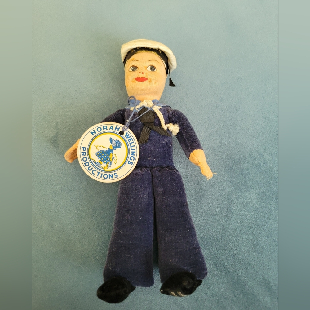 RARE Norah Wellings sailor doll SS OCEAN, Velvet ~ w All Tags
